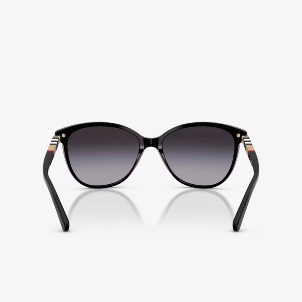 New Burberry Black Cat Eye Sunglasses 0BE4216 - Picture 3 of 5